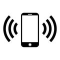 Smart phone ringing or vibrating. Simple icon for app web and messenger Royalty Free Stock Photo