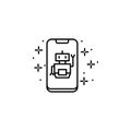 Smart phone, robot icon. Element of Robotic icon