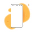 Smart phone screen frame modern design vector, smartphone mobile cell phone app layout mockup ui interface presentation blank Royalty Free Stock Photo
