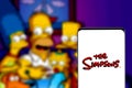 Smart phone with the simpson logo