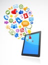 smart phone social media icons Royalty Free Stock Photo