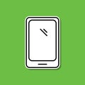 Smart phone sticker icon. Simple thin line, outline vector of cv icons for ui and ux, website or mobile application Royalty Free Stock Photo