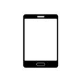 Smart phone symbol flat black line icon, Vector Illustration