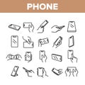 Smart Phone Technology Collection Icons Set Vector Royalty Free Stock Photo