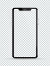 Smart phone. Smartphone image on transparent background Royalty Free Stock Photo