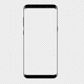 Smart phone vector drawing transparent background