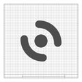 Smart phone vibrating icon Royalty Free Stock Photo