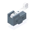 Limit switch isometric industry vector