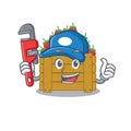 Smart Plumber strawberry fruit box on cartoon character design