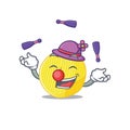 Smart potato chips cartoon character design playing Juggling