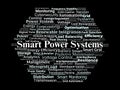 Smart Power Systems Word Cloud. Essential Keywords for Grid Automation and Energy Control Royalty Free Stock Photo