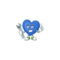 Smart and Professional Mechanic blue love cartoon character