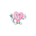 Smart and Professional Mechanic pink love cartoon character