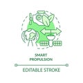 Smart propulsion green concept icon