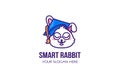 Smart Rabbit Glasses Graduate Cap Logo