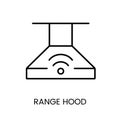 Smart range hood line icon vector, with editable stroke, perfect for kitchen automation apps and air purification systems Royalty Free Stock Photo
