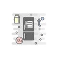 smart refrigerator colored icon. Element of colored smart technology icon for mobile concept and web apps. Color smart refrigerato Royalty Free Stock Photo