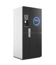 Smart refrigerator with ice dispenser function Royalty Free Stock Photo