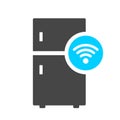 Smart refrigerator vector icon