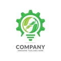 Smart renewable energy idea logo