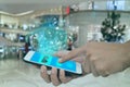 Smart retail use augmented mixed virtual reality technology to help shopping in virtual world combine with artificial intelligence