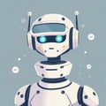 Smart robot artificial intelligence (chatbot) that mimics a humanoid machine in appearance generative artificial intelligence