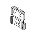 smart robot isometric icon vector illustration