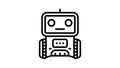 smart robot line icon animation