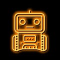 smart robot neon glow icon illustration Royalty Free Stock Photo