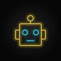 smart, robot paper style, icon. Paper style vector icon