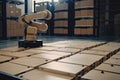 smart robot picking and placing boxes on shipping pallets