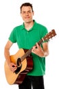 Smart rock guitar player at his best Royalty Free Stock Photo