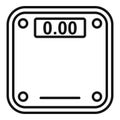 Smart scales device icon, outline style