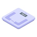 Smart scales equipment icon, isometric style