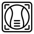 Smart scales equipment icon, outline style