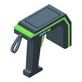 Smart scanner icon isometric vector. Rfid chip control