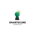 Smart secure logo design symbol vector template.
