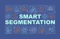 Smart segmentation word concepts dark blue banner