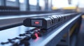 Smart sensor transmitting data on production line in factory