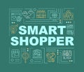 Smart shopper tips word concepts banner