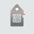 Smart Shopping Tag with Scannable QR Code Illustration Royalty Free Stock Photo