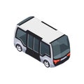 Smart Shuttle Bus Composition Royalty Free Stock Photo