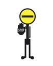 Smart sign mascot design Royalty Free Stock Photo