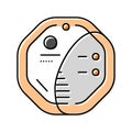 smart smoke detector home color icon vector illustration