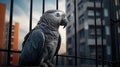 Smart and sociable, the African gray parrot