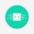 Smart socket vector icon sign symbol Royalty Free Stock Photo