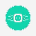 Smart socket vector icon sign symbol Royalty Free Stock Photo