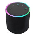Smart Speaker with Colorful LED Light Ring Royalty Free Stock Photo