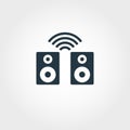 Smart Speaker icon. Monochrome creative design from smart devices icon collection. Premium smart speaker icon for web design, apps Royalty Free Stock Photo