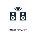 Smart Speaker icon. Monochrome style icon design from smart devices icon collection. UI. Illustration of smart speaker icon. Picto Royalty Free Stock Photo